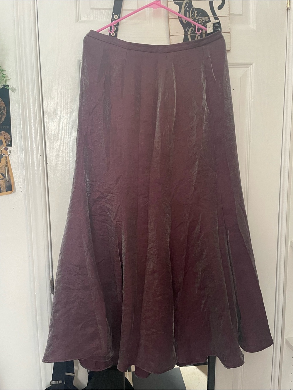 purple maxi skirt